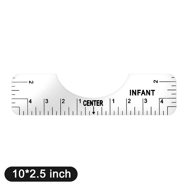 4PCS T-Shirt Alignment Ruler Craft Ruler with Guide Tool for Adult Youth Toddler Sewing Tools acrylic: 10x2.5 inch