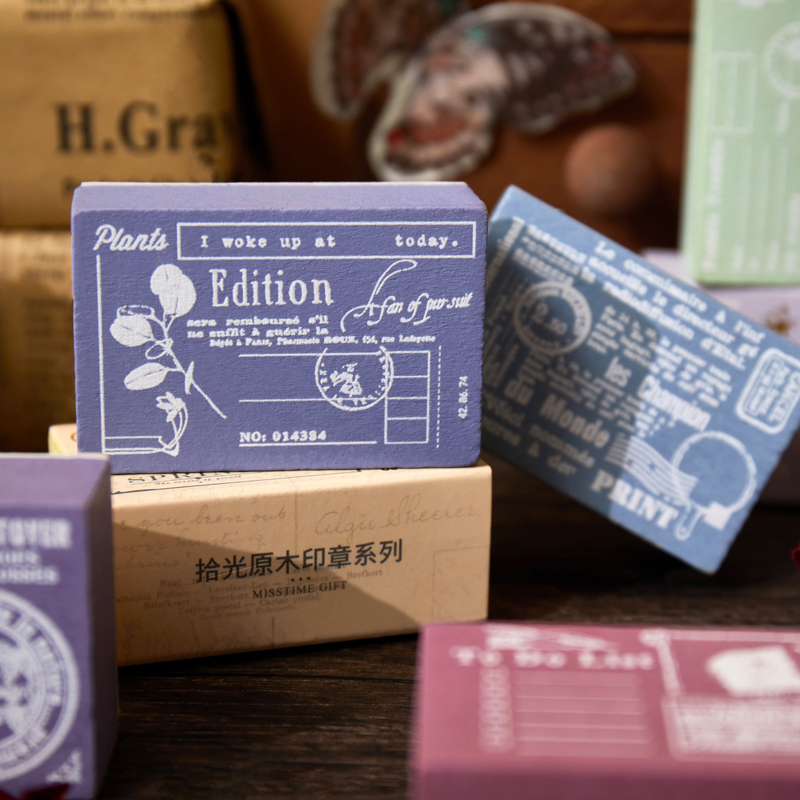 Sello de sellos de madera con frase en inglés, sellos decorativos para álbum de recortes, suministros de papelería para manualidades