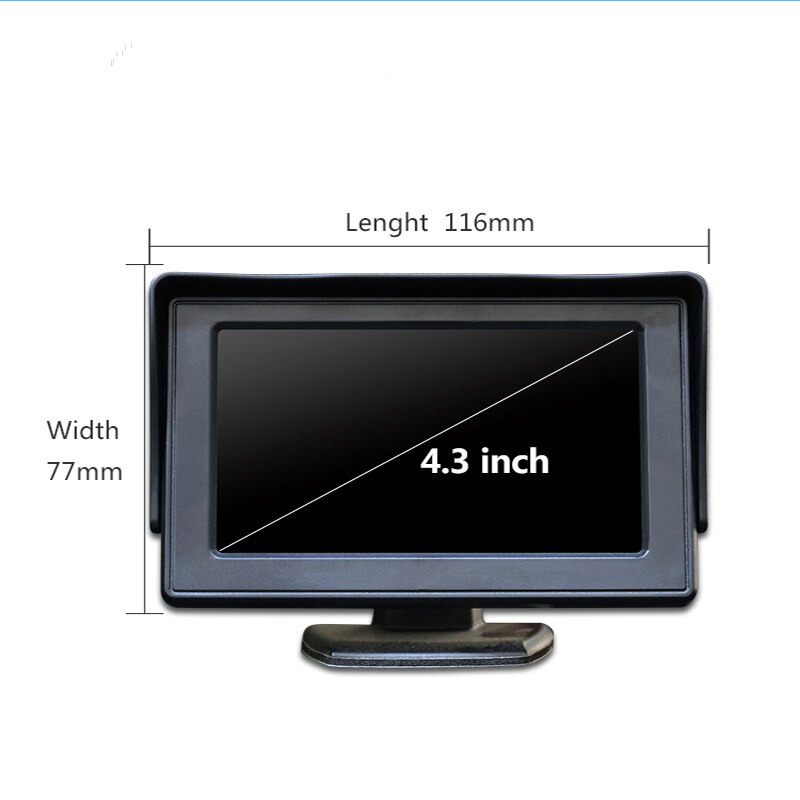 4.3 Inch Opvouwbare Auto Monitor Tft Lcd-scherm Camera Reverse Camera Parking System Voor Auto Achteruitkijkspiegel Monitoren Ntsc Pal