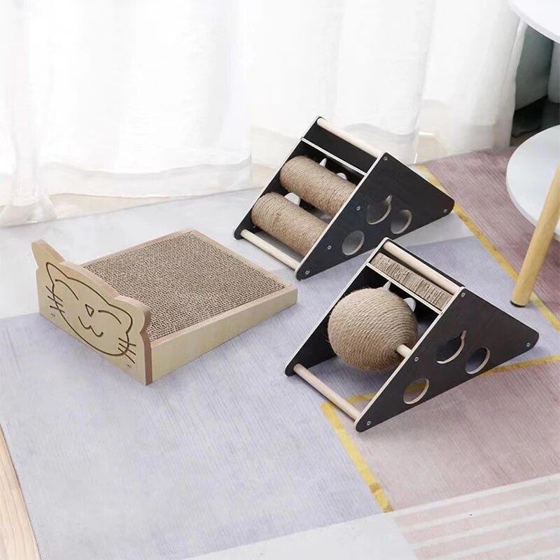 Cat Scratch Board Cat Vertical Corrugated Paper Cats Toys Cats Grinding Claw Climbing Toy Accessories Pet Furniture Supplies