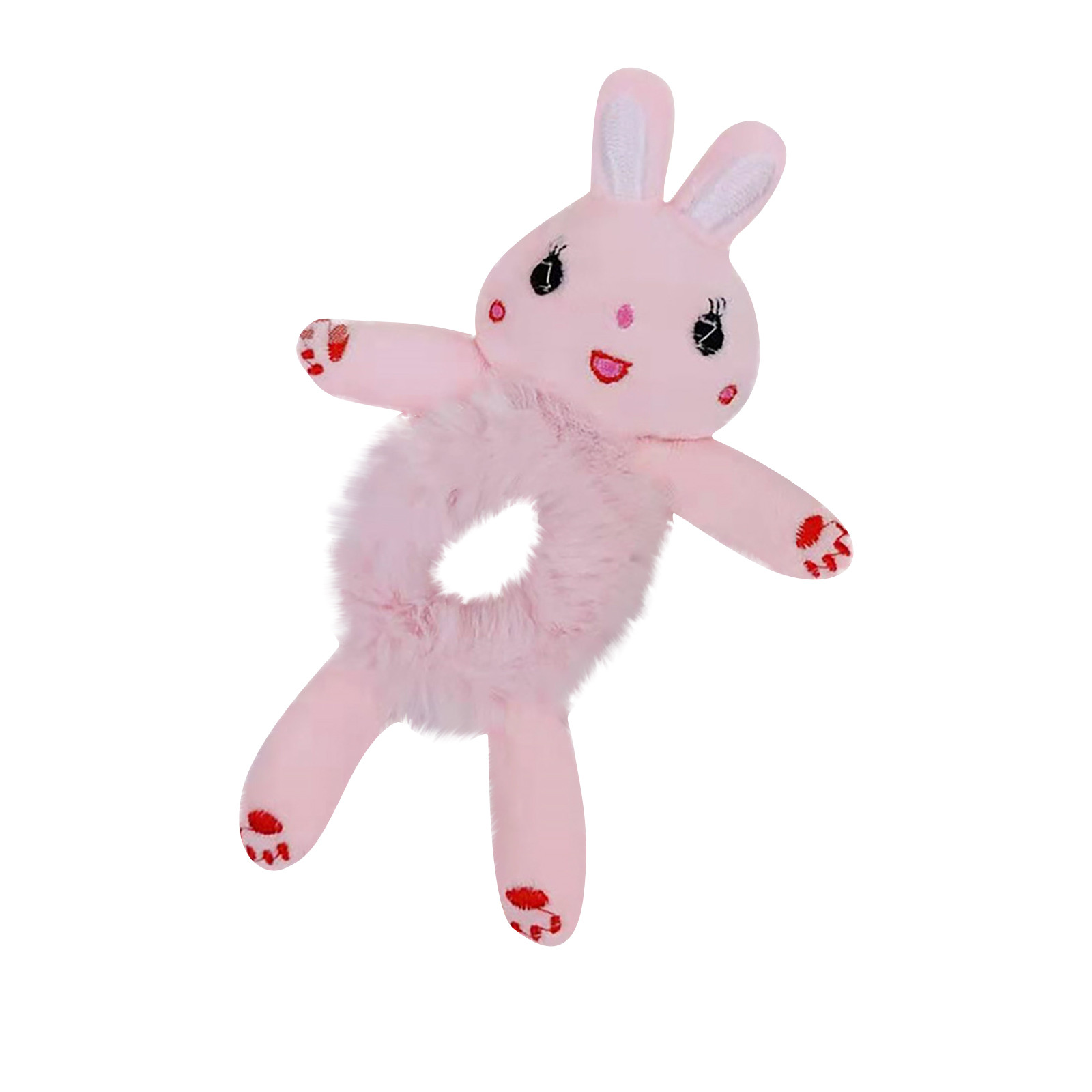 2023 Damesmode Pluche Haarband Leuke 3D Cartoon Stropdas Haar Hoofdtouw Paardenstaart Etui: Sky Blue