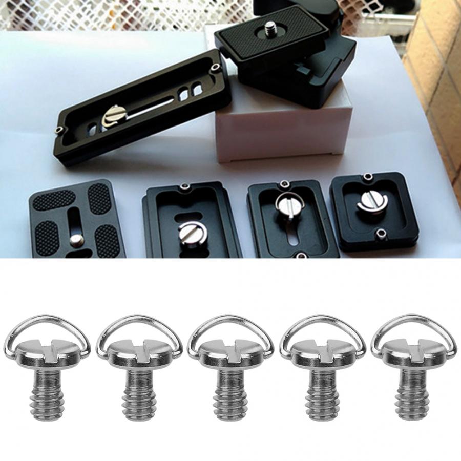 5 sztuk 1/4 śruba robić kamery dla płyta szybkiego uwalniania 1/4 cal składane C adapter pierścieniowy statyw Monopod szybkiego montażu aparatu