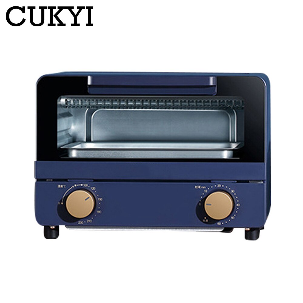 Cukyi nyeste mini elektrisk ovn 6l fuldautomatiske madvarmer bbq værktøjer kyllingevinge cookie kage bagningsværktøj 30 min timing