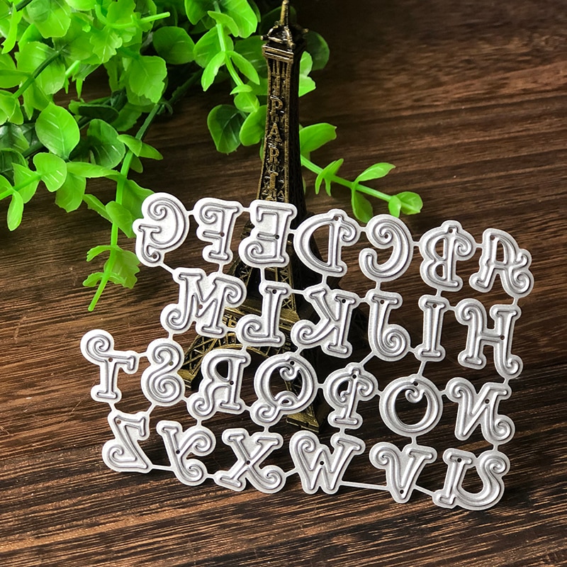 102*69mm Bone Hoofdstad Alfabet Brief Metalen Sterft Stansmessen Scrapbooking Embossing Sterft Snijd Stencils DIY Kaarten Craft sterft
