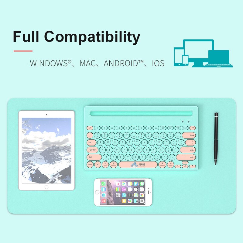 2.4G Tri-Mode Bluetooth Toetsenbord Draadloze Gaming Toetsenbord Voor Macbook Pro Iphone Ipad Tablet Pc Gamer Slient Computer toetsenbord