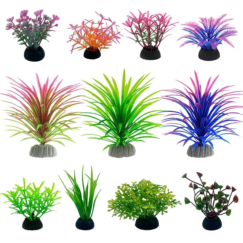 Mini Aquarium Decorative Simulation Artificial Leaves Plant Environmental Protection Materials Aquarium Decorative Accessories
