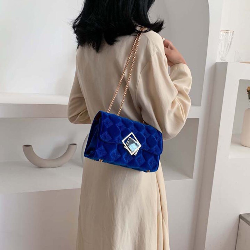 Plush Crossbody Bags For Women Small Handbags Chain Shoulder Messenger Bag Mini Purses Hand Bag