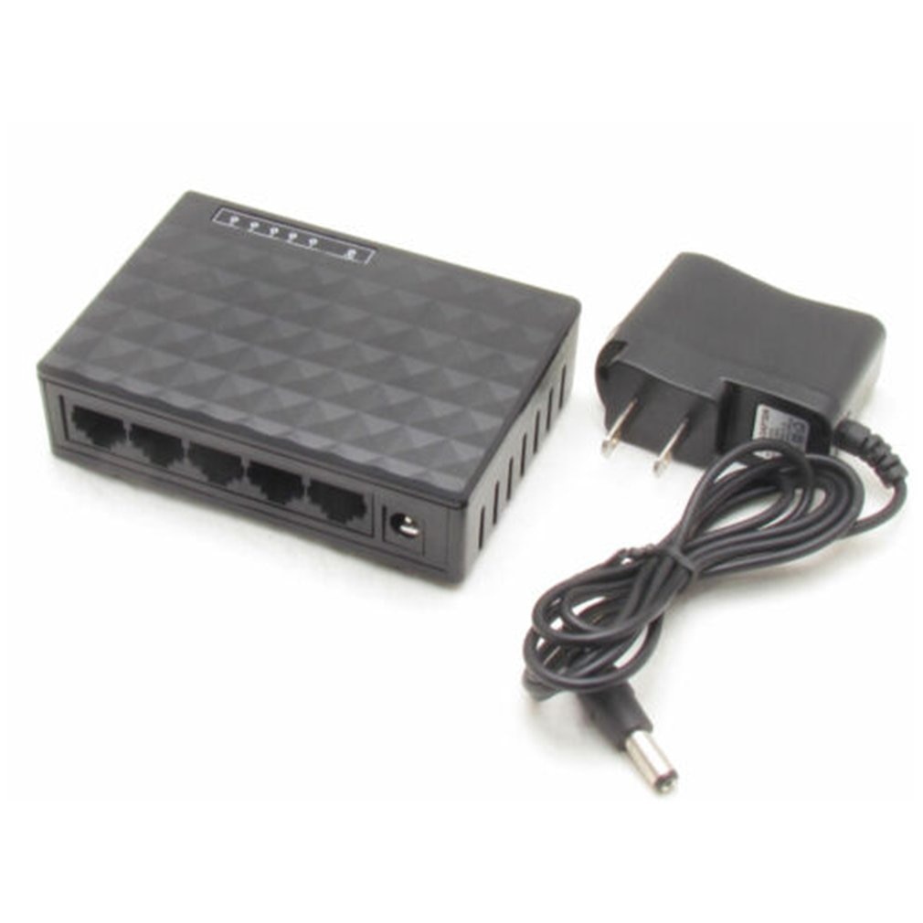 RJ45 MINI 5-Ports Fast Ethernet Network Black Switch Hub for Desktop PC Gigabit switch 5-port Ethernet switch