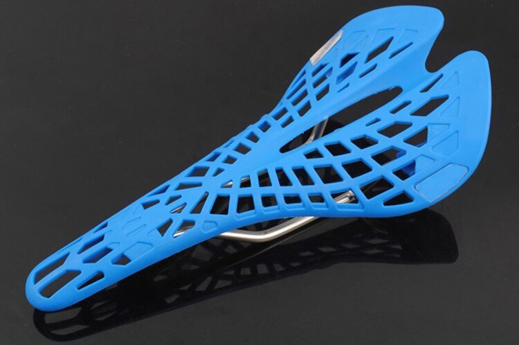 Fabricant de selle de vélo d'araignée de siège de vélo de route de vélo fixe en plastique rouge vert léger: Blue