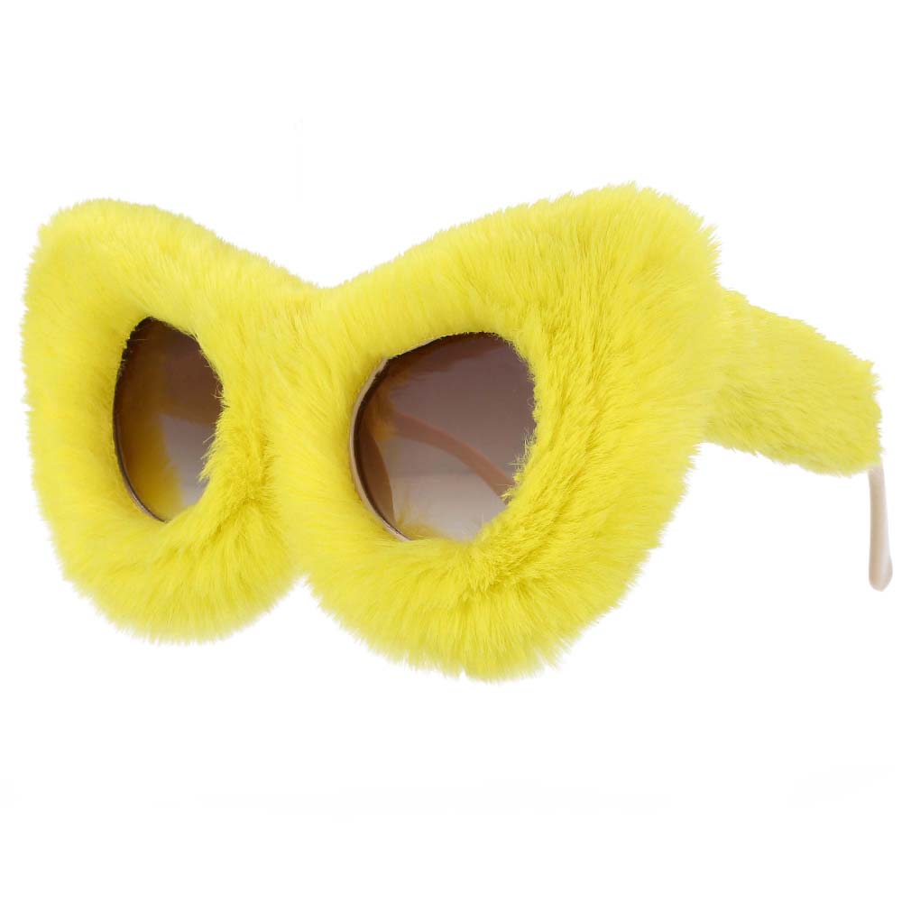 Gafas De Sol De ojo De gato para mujer, lentes De terciopelo De piel suave, estilo Punk, a la , UV400, hechas a mano, 54190: Castaño