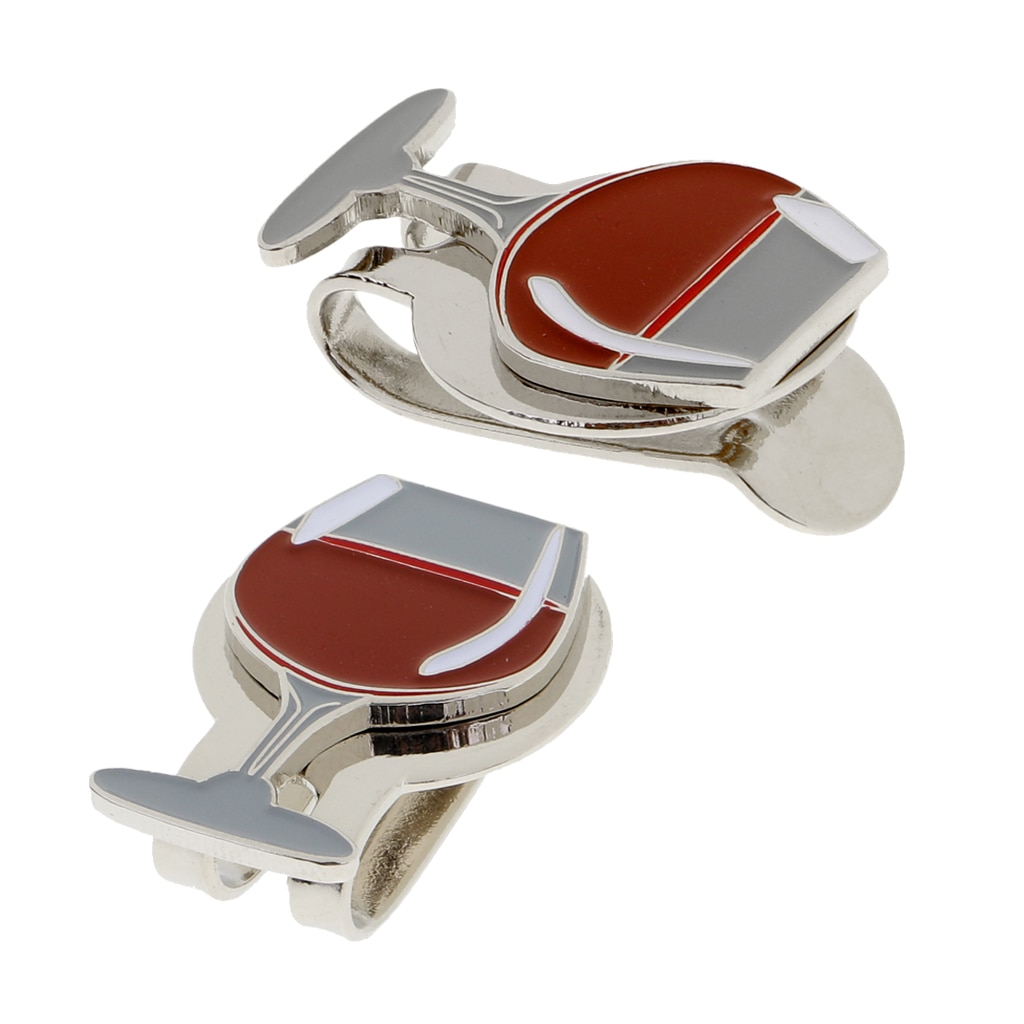 Pinza para sombrero de Golf de 2 uds. Con marcador de bolas magnético desmontable rojo para de Golf portátil