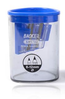 Pencil Sharpener Handle Transparent Double Hole 4 Colors Apply to 8-12mm Diameter: Blue