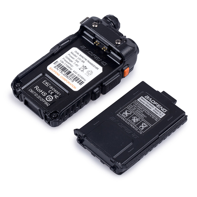 Baofeng UV-5R Radio 5W/8W UV5R FM Walkie Talkie 136-174MHz 400-520MHz Amateurfunk VHF UHF mit Kopfhörer 1800/3800mAh Akku