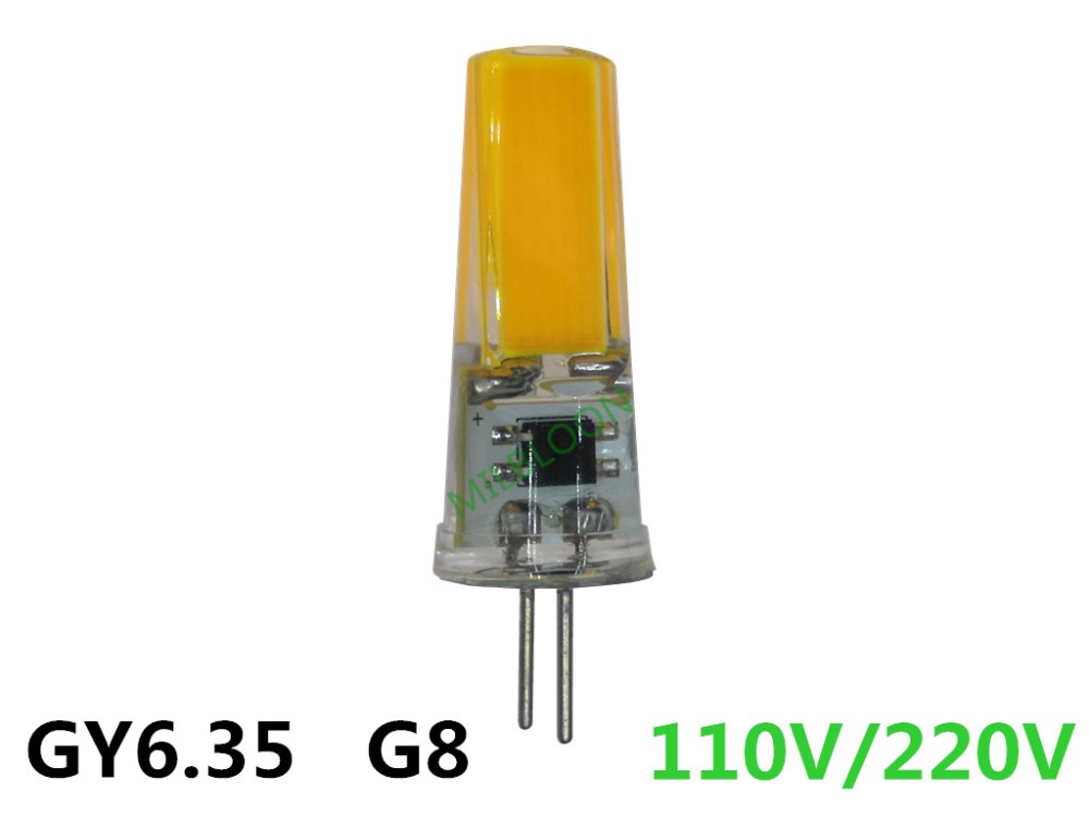 Led GY6.35 G8 110V G6.35 220V Cob2508 Siliconen Lamp Dimbaar 220V Gy6.35 110V G8 Led 110V Gy6.35 G8 220V Kristallen Lamp