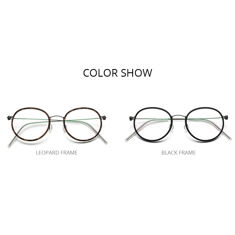 FONEX-Monture de lunettes en titane B pour hommes et femmes, de , montures rondes, poids ultraléger, Morten, lunettes coréennes sans vis