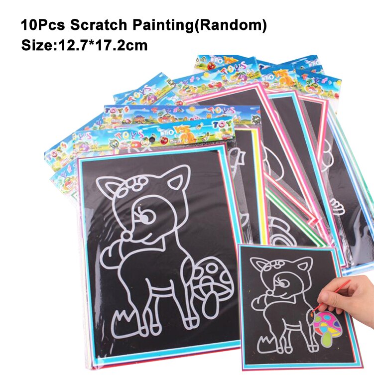 Bambini Giochi Di Disegno Set Pittura Del Mestiere Giocattoli Educativi di Apprendimento Precoce Giochi Di Disegno Per I Bambini di compleanno Regalo Di Natale GYH: 10Pcs M GGH