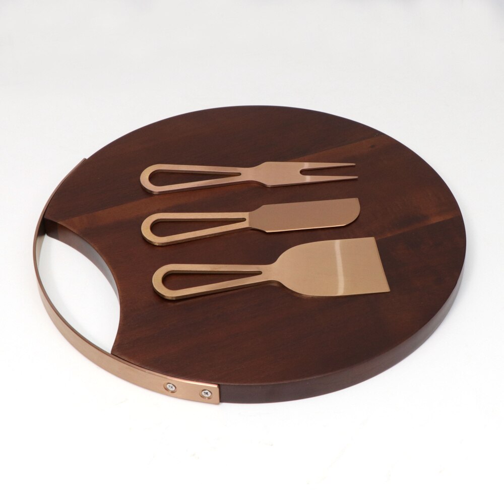 Jaswehome 4pcs Cheese Board Set 3pcs Cheese Knives And Cheese Board Serving Utensils Charcuterie Board And Cutlery Knife Set