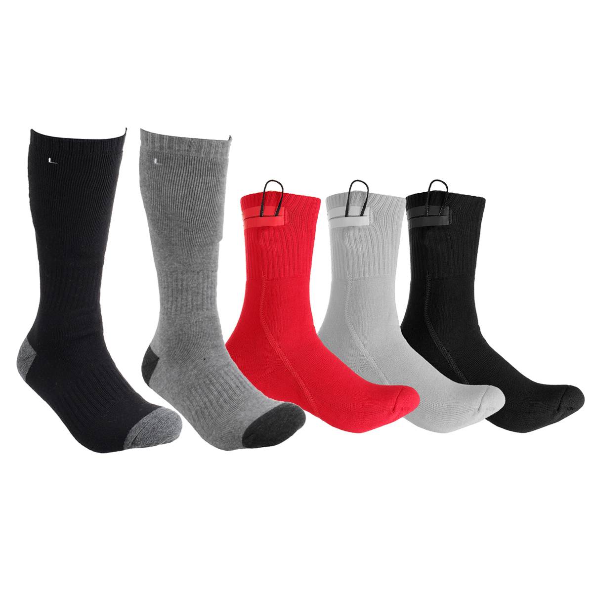 1 Pair Electric Heated Socks Winter Thermal Skiing Heated Socks Nano Fiber Wire Heating Keep Warming Sock Men Women