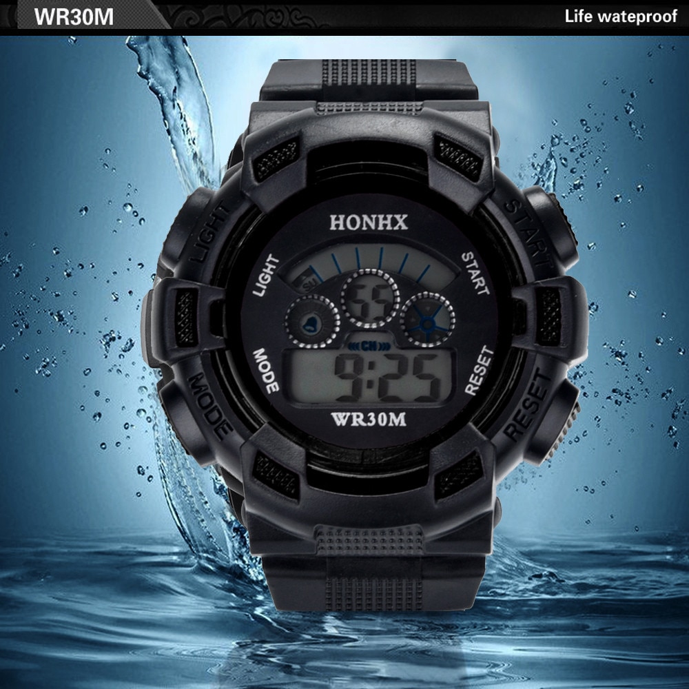 Waterdichte Kinderen Jongens Digitale Led Sport Horloge 30M Waterdicht Casual School Sport Polshorloge Relogio Masculino