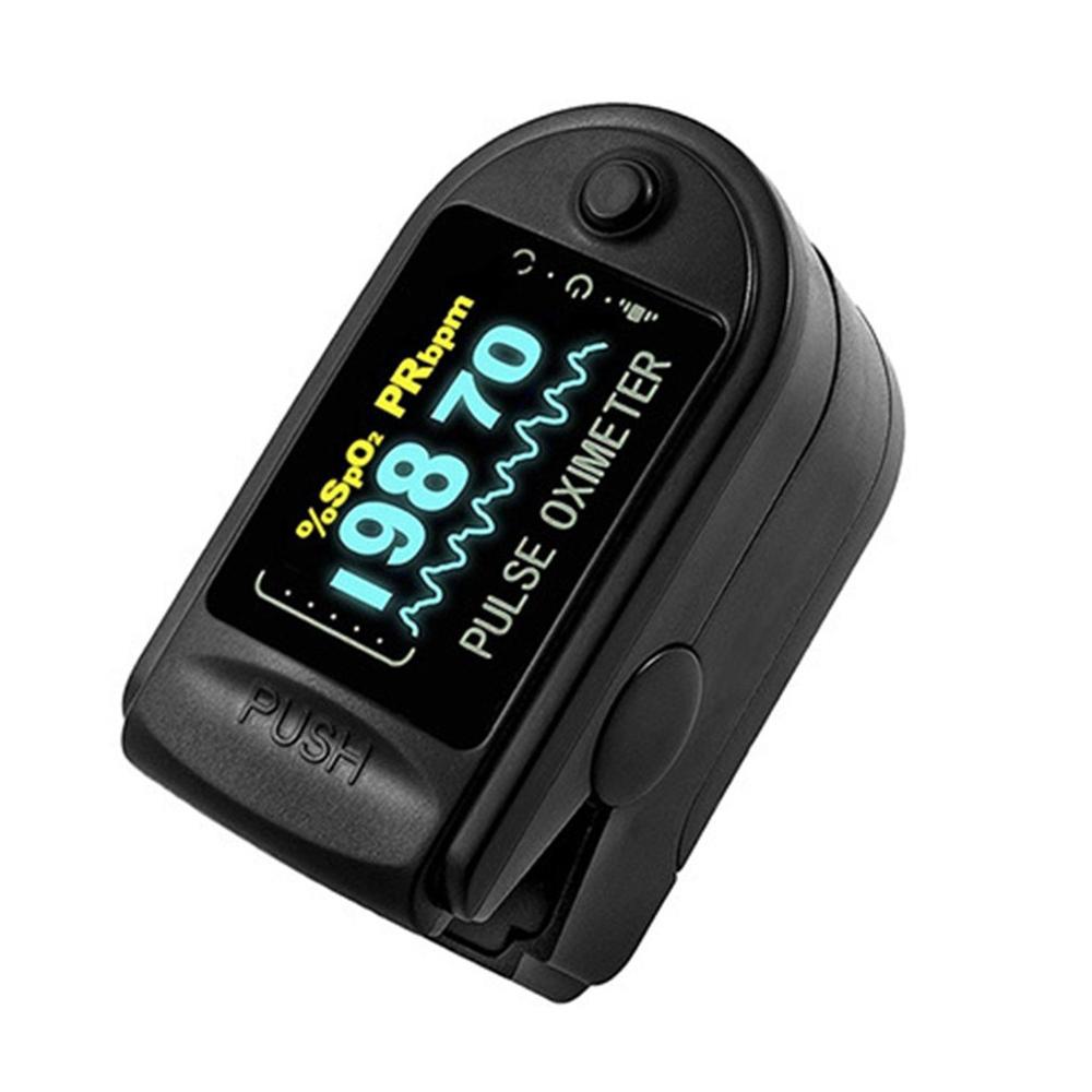 Portable Finger Oximeter Oximetry Finger Blood Oxygen Pulse Rate Monitoring Finger Clip LED Oximeter Finger Pulse Oximeter: black
