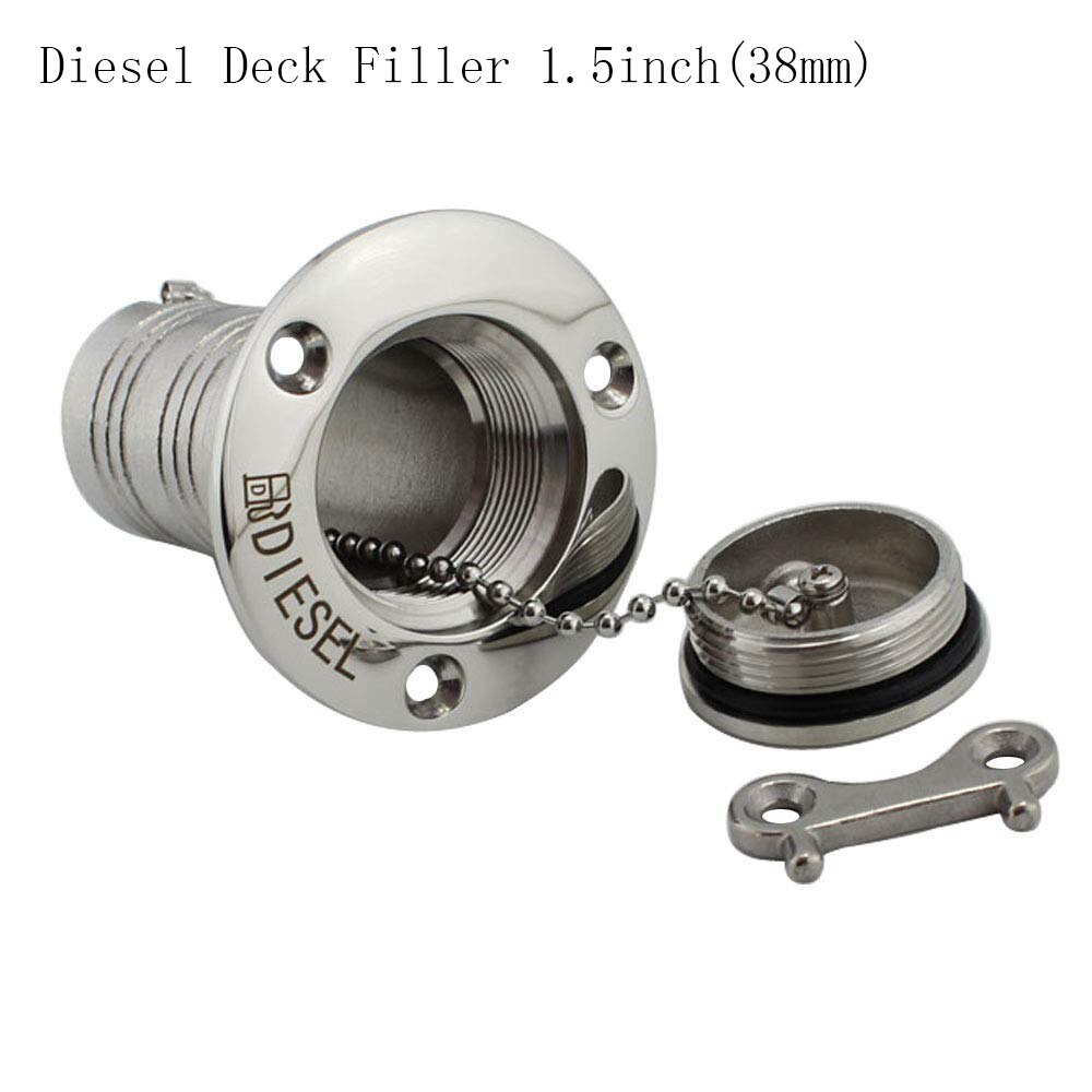 316 Rvs Marine Boot Hardware Dek Filler Brandstof Water Afval Diesel Gas Sleutel Cap Brandstof Water Was 38 Mm of 50 Mm Cap: Diesel Deck 38mm