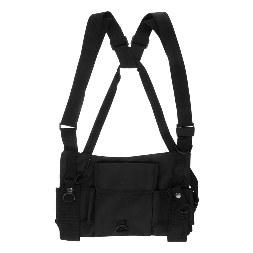 Universal Radio Harness Chest Rig Bag Pocket Pack Holster Vest Adjustable fit all