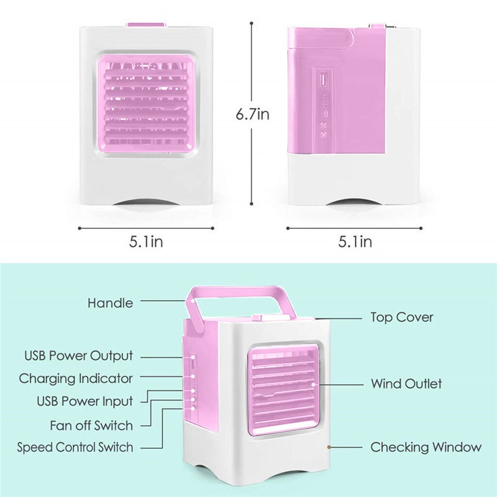 Mini Air Conditioner Desktop Charging 3 in 1 mini air cooler portable small air conditioner Air-conditioning Air Cooler Fan