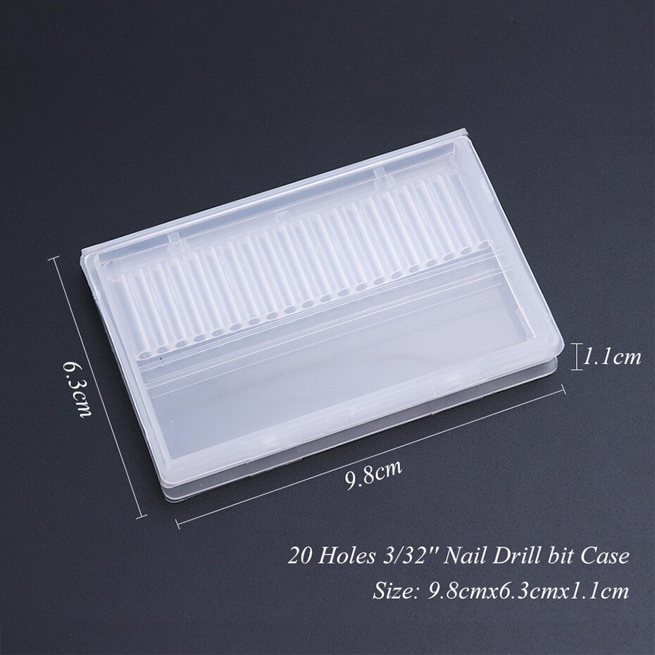 STZ 20 Slot Acryl Nagel Bohrer Lagerung Kasten Leere fallen Stand Anzeige Container Fräsen Cutter Halfter Manikübetreffend Zubehör A35