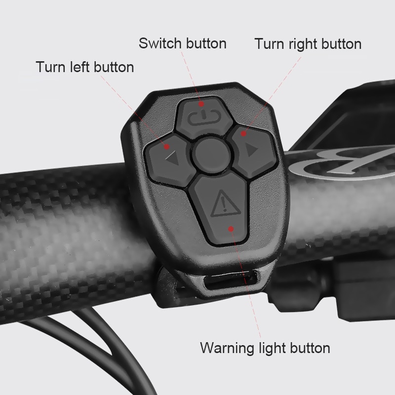 Led cykel blinkers fjärrkontroll cykel bakljus cykel körriktningsvisare usb laddning bakljus säkerhetsvarningslampa