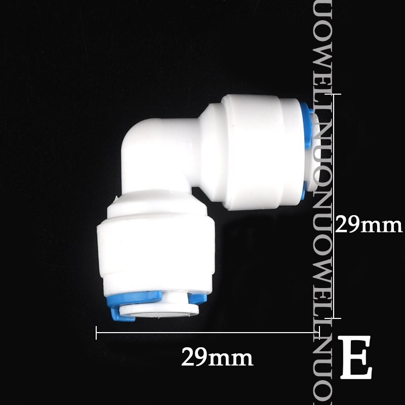 20Pcs 1/4 "Pe Pijp Connector Waterzuiveraar Omgekeerde Osmose Water Pijp Pom Socket Gewrichten H Tuin irrigatie Buis Adapter: E
