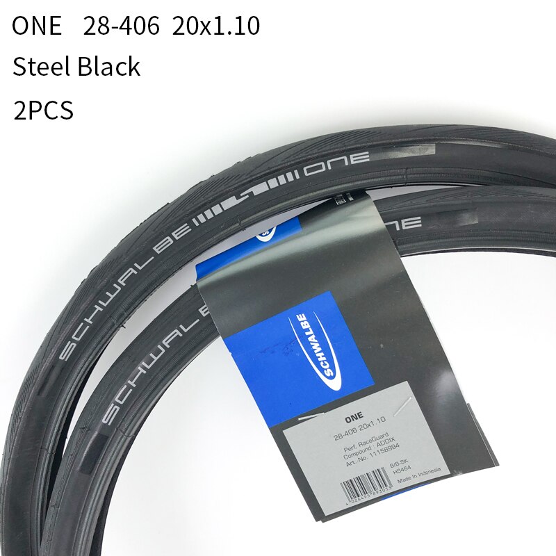 Schwalbe stålwire cykeldæk 20 tommer 28-406 451 sort gul kantdæk et 20 x 1.10 til foldecykel lille hjul cykeldæk: 28-406 sorte 2pc