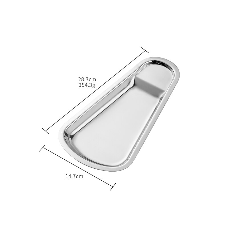1pc Snack Platte Metall Rechteck Platten Gold Brot murmeln Geschirr Mischen Obst Süßigkeiten Nachtisch Erzähler Regenbogen Handtuch Serviette Tablett Party: S-Silber--1pc