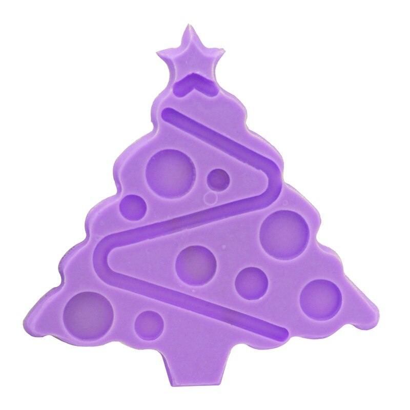 1pc siliconen mallen in de vorm van een kerstboom, taartdecoratie, fondant, koekjes, gereedschappen, 3d snoep, gelei, ijs, zeepvormen