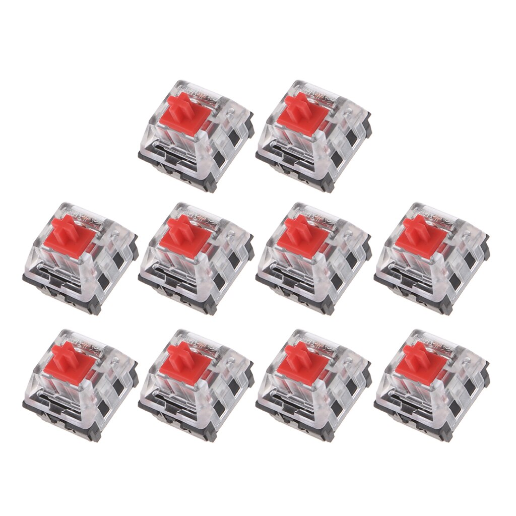 10PCS/Set Mechanical Keyboard Switches Tactile Switch for Cherry MX Style Red Testing Key Shaft 3Pins