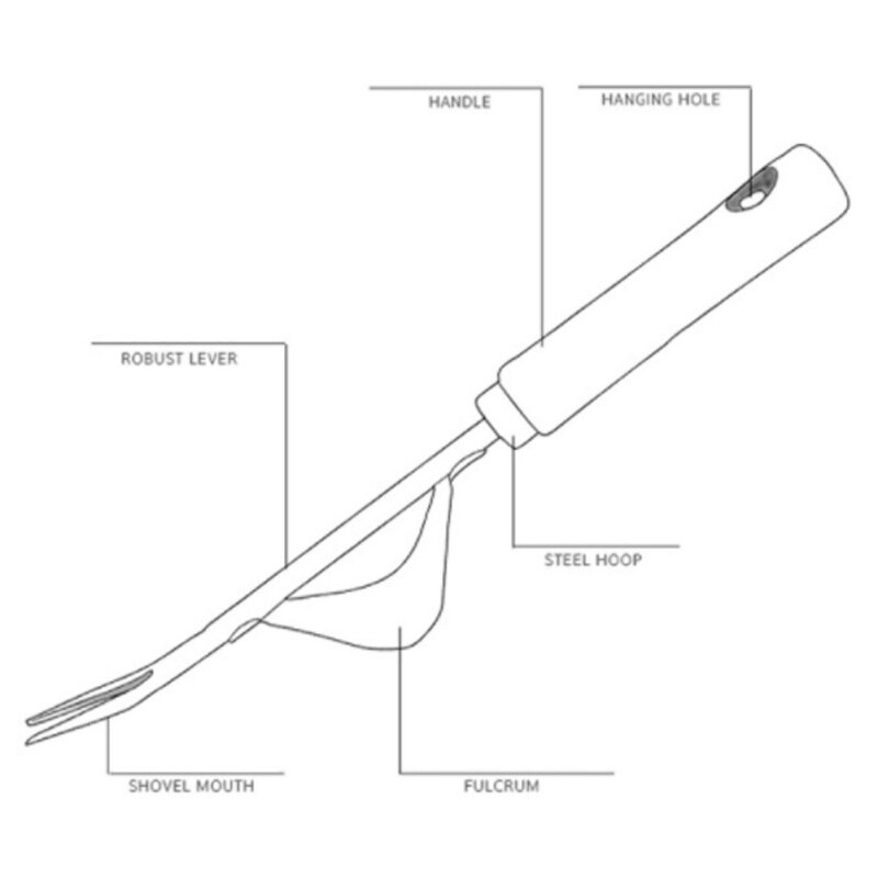 1 Pc Weeding Tool Stainless Steel Weeder Nursery Fork Seedling Transplanting Shovel Seedling Transplanting Shovel Two-legged For