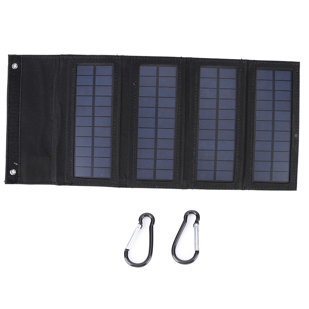Panel słoneczny 8W Wodoodporny 4-krotny przenośny panel ładowania słonecznego Monolityczny krzem Lekki, odporny na zarysowania do power banku do telefonu: Default Title