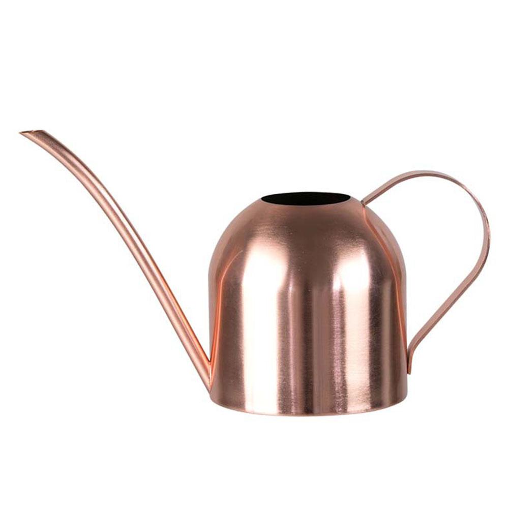 500ML Stainless Steel Long Mouth Watering Pot Green Plant Watering Can Golden Small Watering Gardening Tools Control Water: Rose Gold 500ml