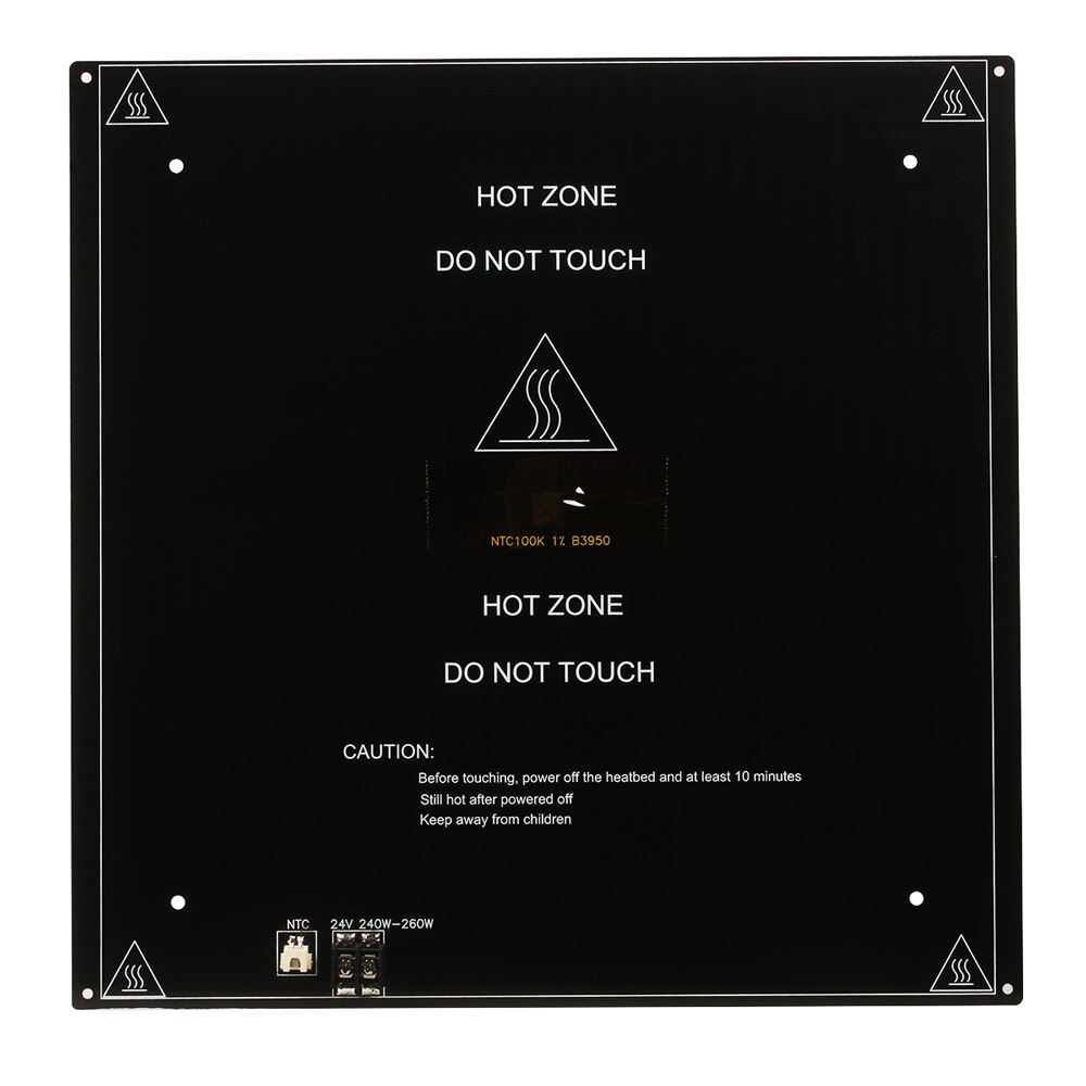 3D Printer Parts Black Aluminum Substrate Heated Bed MK3 MK2a MK2b hotbed Plate bed Platform 24V 220mm 310mm NTC100K DIY Kit