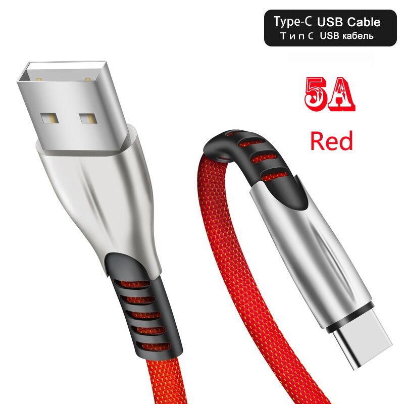 Fast Charge Micro USB Type-c Zinc Alloy Braided Cable For Samsung S6 S7 S8 S9 S10 J3 J5 J7 A5 J1 J4 J6 A6 A8 Plus: Red For Type-c