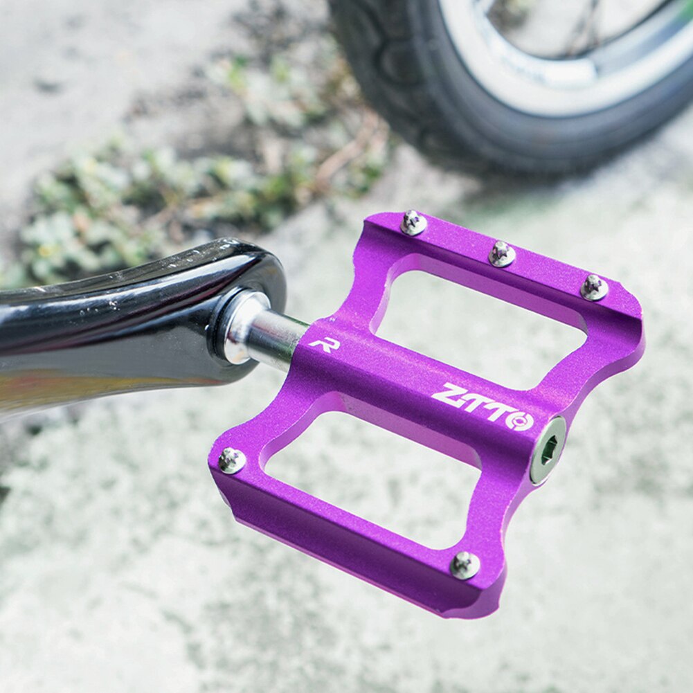 GEWAGE Fietspedalen, nylonvezel, MTB-pedalen met reflectoren, 9/16 inch antislip, licht fietsplatform, pedalen met 3 lagers voor racefiets, MTB, e-bike