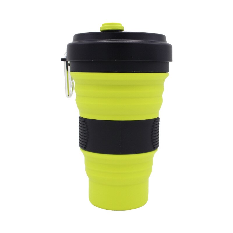 550ml Folding Silicone 10 kleur Draagbare Siliconen Telescopische Drinken Inklapbare koffie cup vouwen silica cup met Deksels Reizen: Style 5