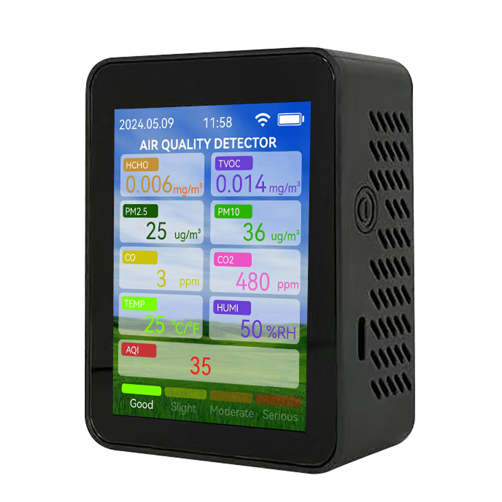 Tuya WiFi Air Meter Haushalt HCHO TVOC Kohlenmonoxid CO2 PM2,5 PM10 Tester Tragbare Temperatur Feuchtigkeit Detektor