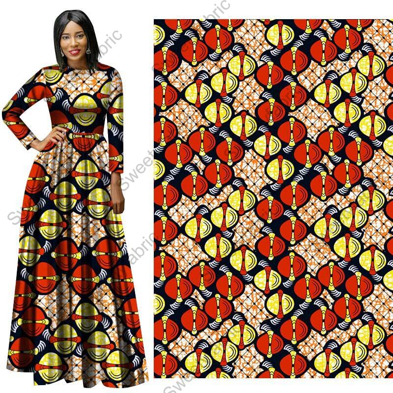 100% Cotton Wax African Fabrics 6 Yards Nederlands Prints Pagne ankara Veritable Holland For Sewing Party Dress Bed