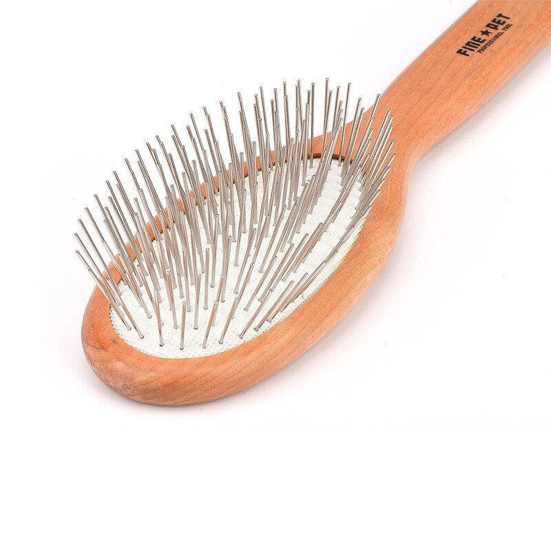 Cepillo de madera ovalado de acero para pelo corto o largo para perros y gatos, herramientas para el cuidado de mascotas para perros grandes y pequeños, 25mm