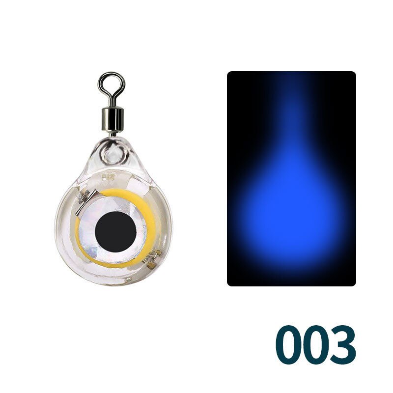 Fiskeri lokke lys led lommelygte lysende dybt lys agn blinker undervands øje form fiske agn lampe tilbehør: 3