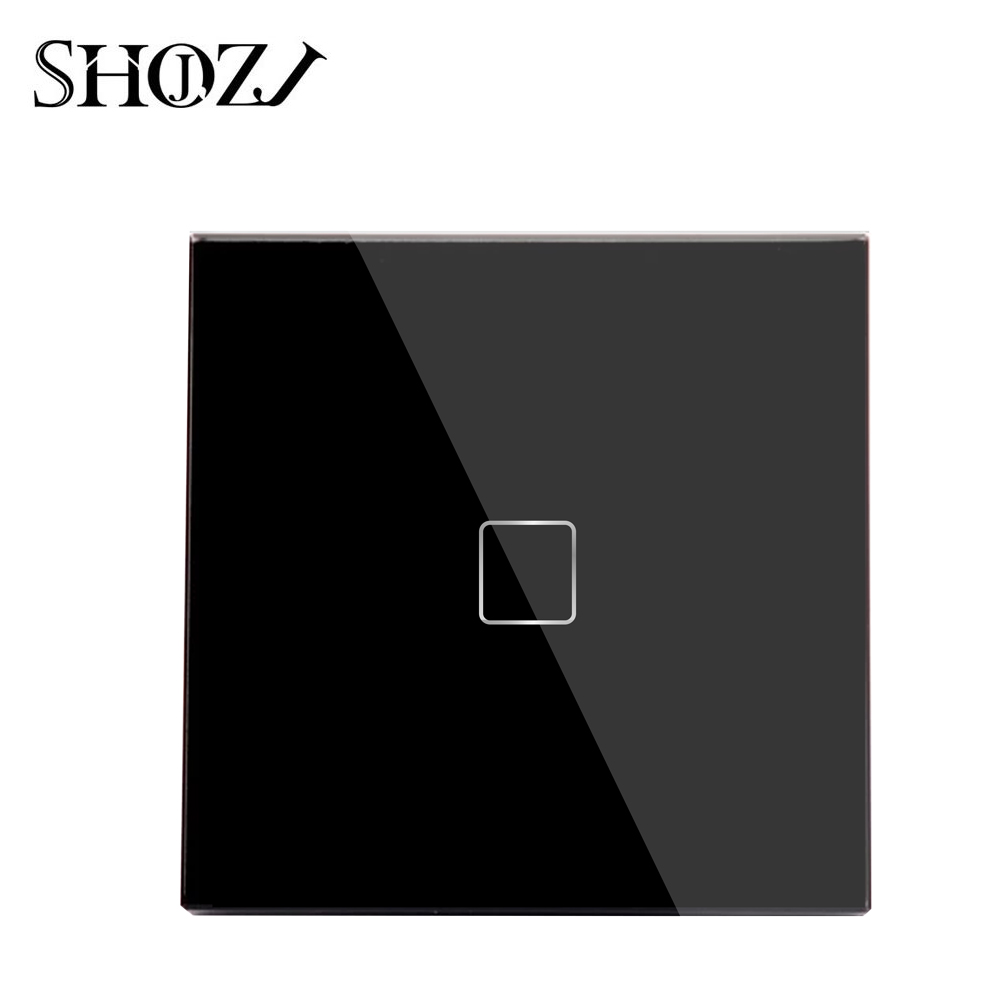 Smart Touch Switch RF 433 Remote Control Wall Switch 1/2/3 Gang Light Switch for Home and Hotel: black 1gang