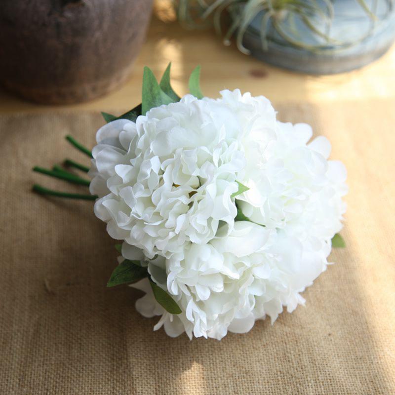 5 Heads/bunch Peony artificial flower Bouquet Wedding Decoration Silk Flower Valentine's Day Party home DIY Decoration Crafts: 07