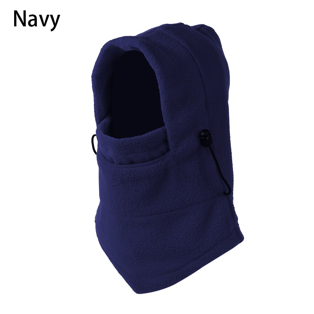 1 PC Winter Outdoor Windproof Snood Hood Hat Warm Thermal Fleece Balaclava Scarf Cycling Hiking Full Ski Face Cover Neck Warmer: navy