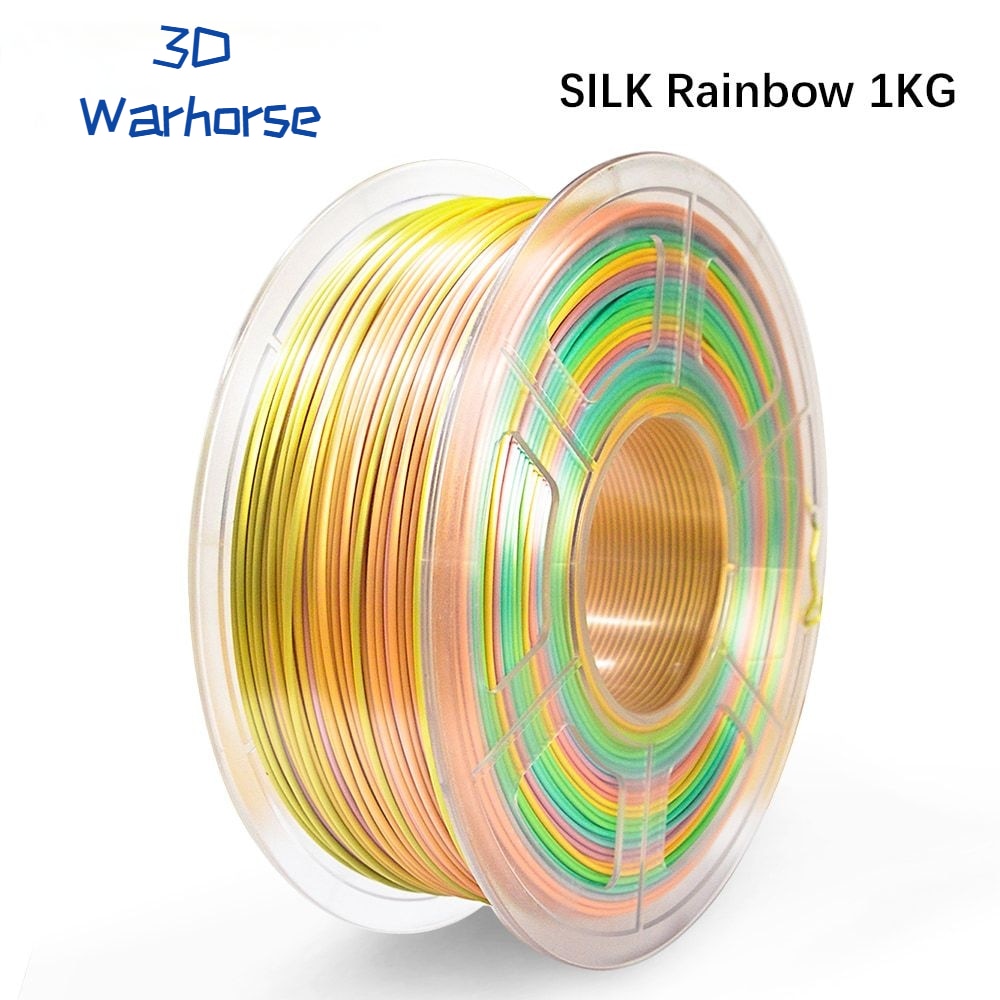 3D Printer Zijde Regenboog Gloeidraad 1.75Mm 1Kg Oppervlak Hoogglans Gladde Zijde Textuur Regenboog Kleur Voor 3D Afdrukken materialen.