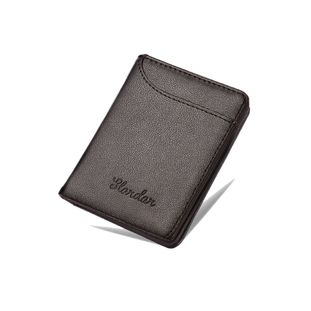 1Pc Neue Super Slim Weiche Brieftasche PU Leder Mini Kreditkarte Geldbörse Karte Halter Männer Brieftasche Dünne Kleine kurze Haut Brieftaschen: Black